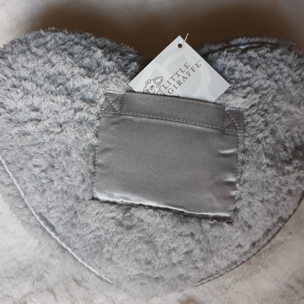 Little Giraffe silver heart shaped tooth fairy childs pillow